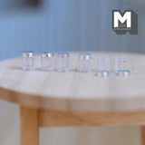 Miniature Baby Jars with Lids 1:12 Scale Dollhouse Glass Containers Set of 6 3/16 inch tall (plastic) - E083