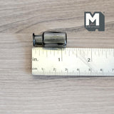 Miniature Glass Vase 1:12 Scale Water Bottle Dollhouse Supplies Decoration 1-1/8 inch tall (gray) (C)