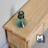 Dollhouse Supplies Glass Water Bottle 1:12 Scale Miniature Flower Vase (green) (I)