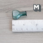 1:12 Scale Miniature Glass Bottle Vase, Round Body with Narrow Neck, 1 inch tall, DIY Dollhouse Supply (teal) (Q)