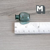 1:12 Dollhouse Supplies Miniature Small Clear Green Glass Bottle / Glass Green Flower Vase (R)