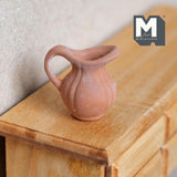 Dollhouse Supplies Terracotta Jug 1:12 Scale Miniature Clay Water Jug 1 inch tall - B043