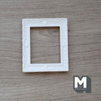 Cadre photo rectangulaire miniature orné à l'échelle 1:12, 7,5 cm de hauteur, fournitures de maison de poupée DIY (blanc)