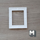 Dollhouse Supplies Ornate Frame 1:12 Scale Miniature Rectangular Picture Frame  (white) - A084