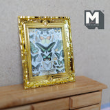Dollhouse Supplies Butterfly Canvas Frame 1:12 Scale Miniature Rectangular Painting and Frame  - A087