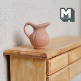 Dollhouse Supplies Terracotta Jug 1:12 Scale Miniature Clay Water Jug 1 inch tall - B043