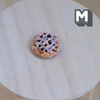 Miniature Pie on Metal Plate 1:12 Dollhouse Food Baked Pie Tar Fruit Cake 13/16 inch dia. - E018