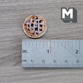 Miniature Pie on Metal Plate 1:12 Dollhouse Food Baked Pie Tar Fruit Cake 13/16 inch dia. - E018