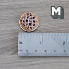 Miniature Pie on Metal Plate 1:12 Dollhouse Food Baked Pie Tar Fruit Cake 13/16 inch dia. - E018