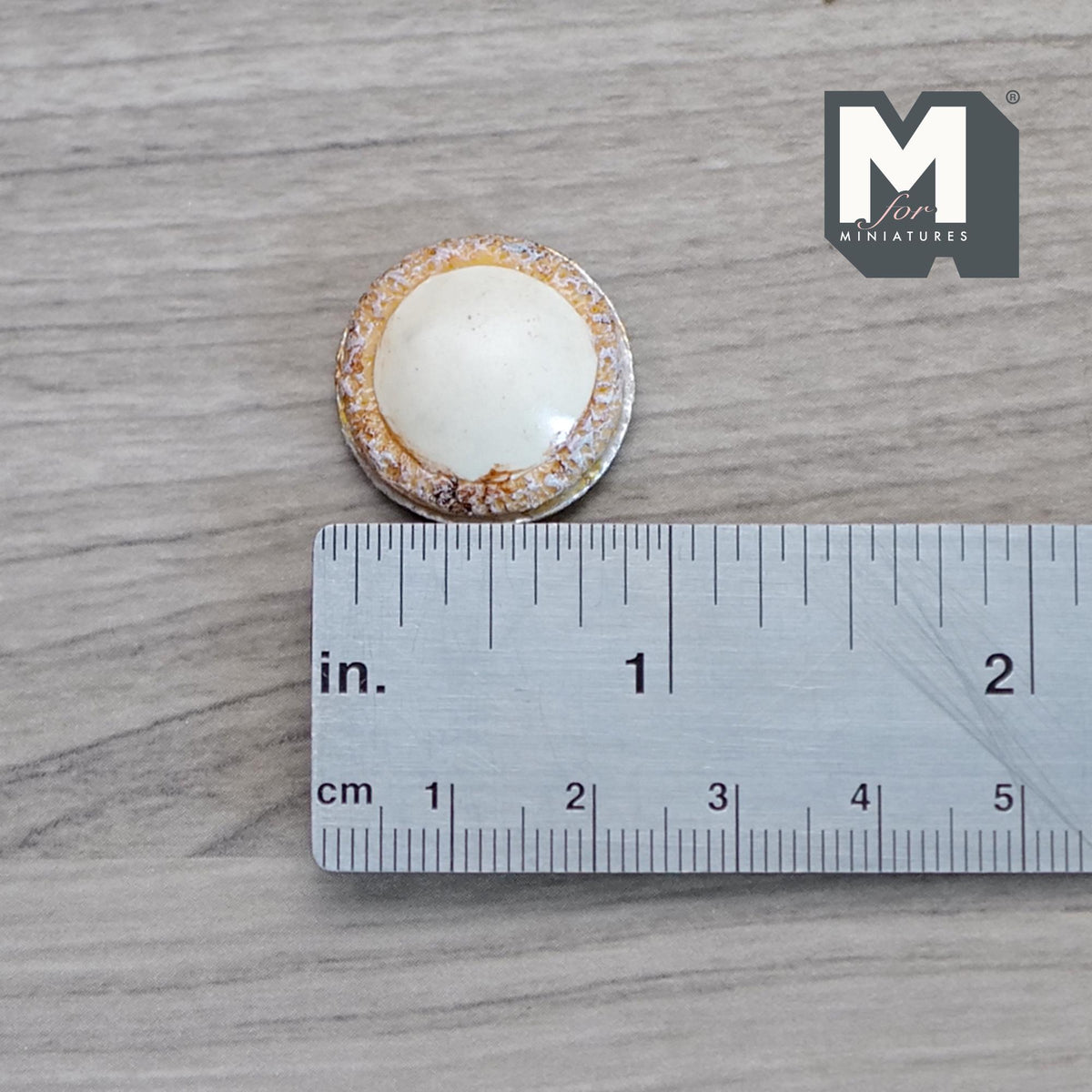 Miniature Pie on Metal Plate 1:12 Dollhouse Supplies Food Baked Pie Tar Fruit Cake 13/16 inch dia. - E018