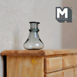 Dollhouse Supplies Glass Water Bottle 1:12 Scale Miniature Flower Vase (gray) (J)