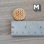 Miniature Apple Pie on Metal Plate 1:12 Dollhouse Supplies Food Baked Pie Tar Fruit Cake 13/16 inch dia. - E018