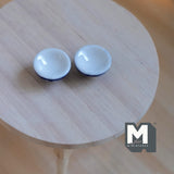 Miniature Ceramic Bowls Set of 2 , 1:12 Scale Dollhouse Supplies Tableware 11/16 inch tall (blue) - A083