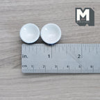 1/12スケール ミニチュア陶器製ボウル（柄入り）2個セット、直径約1.7cm、ドールハウスDIY用（ブルー）