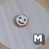 Miniature Pie on Metal Plate 1:12 Dollhouse Food Baked Pie Tar Fruit Cake 13/16 inch dia. (d) - E018