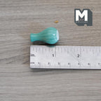 1:12 Scale Miniature Ceramic Bud Vase, Flared Neck, 1-1/16 inch tall, DIY Dollhouse Supply (green)