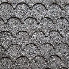 1:12 Scale Miniature Fish Scale Asphalt Shingles, Scalloped Edge, 8 Strips, 1 Sq Ft Coverage, DIY Dollhouse Supply (black)