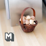Dollhouse Supplies Miniature Fresh Eggs Ceramic Basket - E029