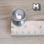1:12 Scale Miniature Colander with Handles, 13/16 inch tall, DIY Dollhouse Supply (metal) (silver)
