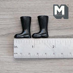 Miniature Rain Boots 1:12 Scale Dollhouse Rubber Boots (plastic) (black) - B077