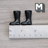 Miniature Rain Boots 1:12 Scale Dollhouse Rubber Boots (plastic) (black) - B077