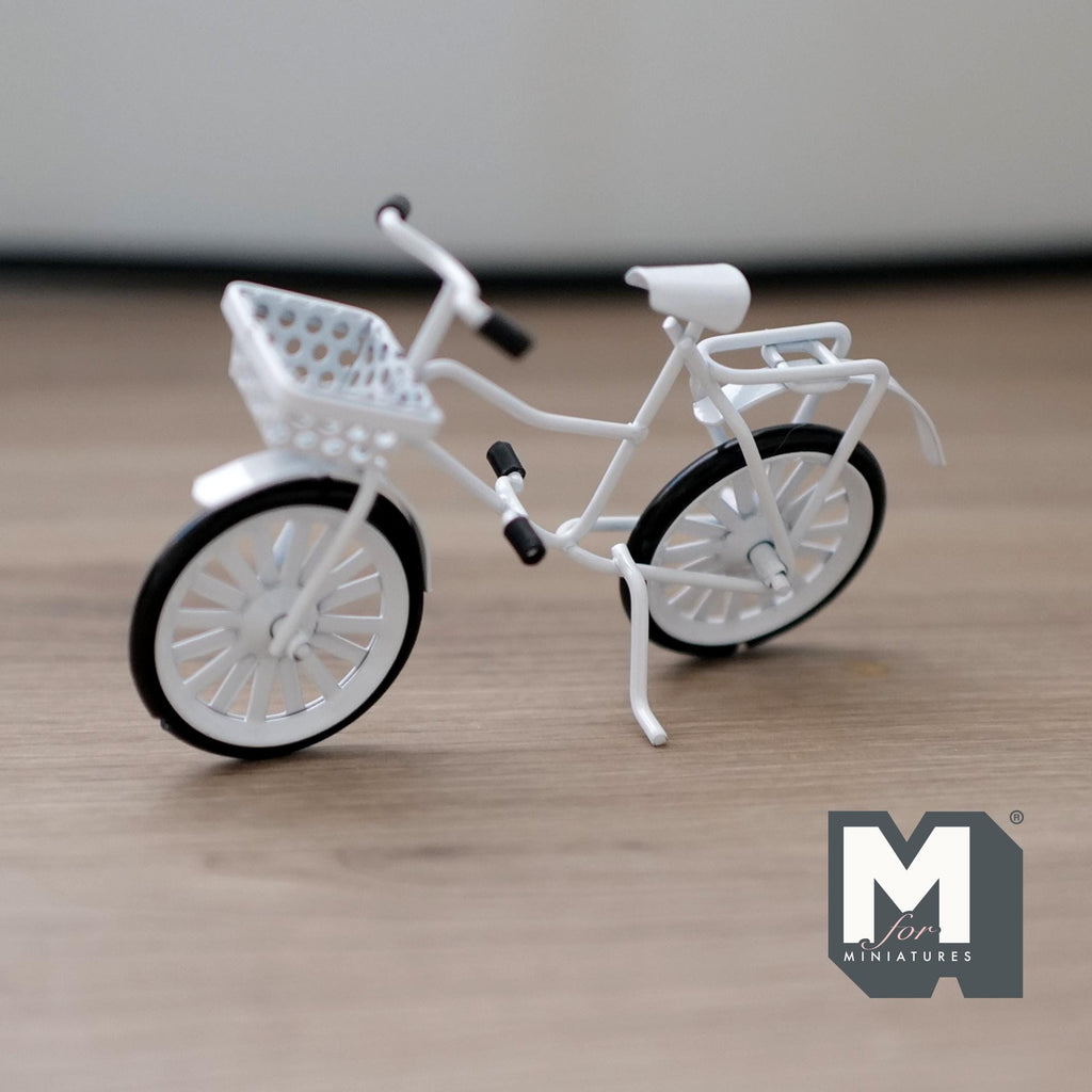 1:12 Scale Miniature Kid's Bike with Basket 3-3/14 inch long  - C030