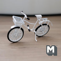 1:12 Scale Miniature Kid's Bike with Basket 3-3/14 inch long (metal) - C030