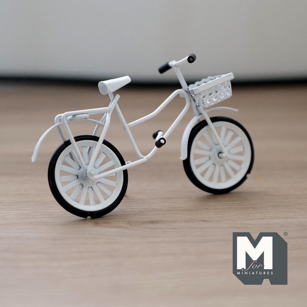 1:12 Scale Miniature Kid's Bike with Basket 3-3/14 inch long  - C030
