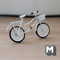 1:12 Scale Miniature Kid's Bike with Basket 3-3/14 inch long (metal) - C030