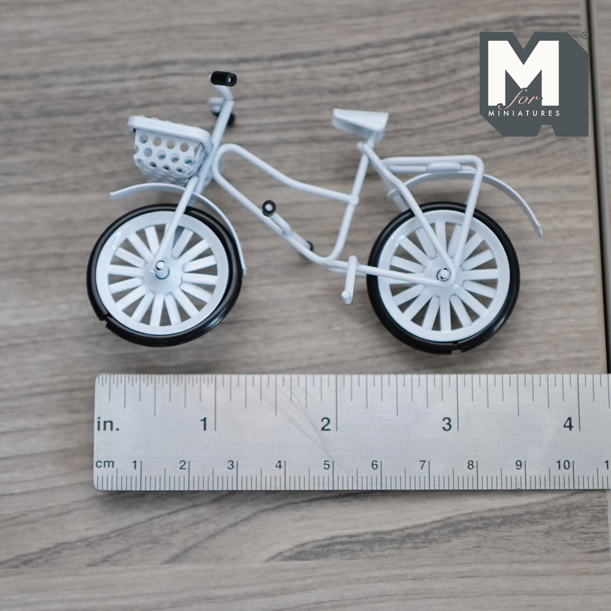 1:12 Scale Miniature Kid's Bike with Basket 3-3/14 inch long  - C030