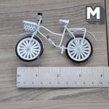 1:12 Scale Miniature Kid's Bike with Basket 3-3/14 inch long (metal) - C030