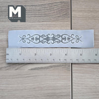 Miniature Table Runner 5-11/16 inch long 1:12 Scale Dollhouse Dining Table Covering (silver) - D088