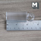 1:12 Scale Miniature Ribbed Glass Canister with Lid, 2-5/16 inch tall, DIY Dollhouse Supply (clear)