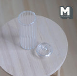 Dollhouse Supplies Miniature Glass Container with Lid Glass Fable Vase 1:12 Scale Tall Glass Vase 2-5/16 inch tall - A100