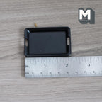 Miniatura in scala 1:12 di teglia in metallo con manici, lunga 2-1/8 inch, accessori fai da te per casa delle bambole (nero)