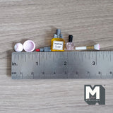 Miniature Makeup Set Cosmetics Kit Cosmetic Brush Lipstick Fragrance Perfume Bottle 1:12 Scale Makeup Vanity Set  (yellow) - F030
