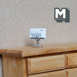 Miniature Card Stand Sign Display Holder Table Display Stand 1:12 Scale Dollhouse Supplies Decoration (silver) (metal)  - G035