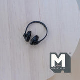 Miniature Headphone 1:12 Scale Dollhouse Supplies Headset Over Ear Headphone  (black) (non working) - G043