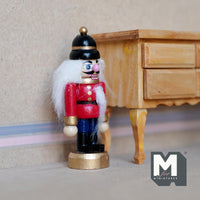 Dollhouse Christmas Decoration Miniature Long Hair Soldier Standing 3-1/8 inch tall (wood) -