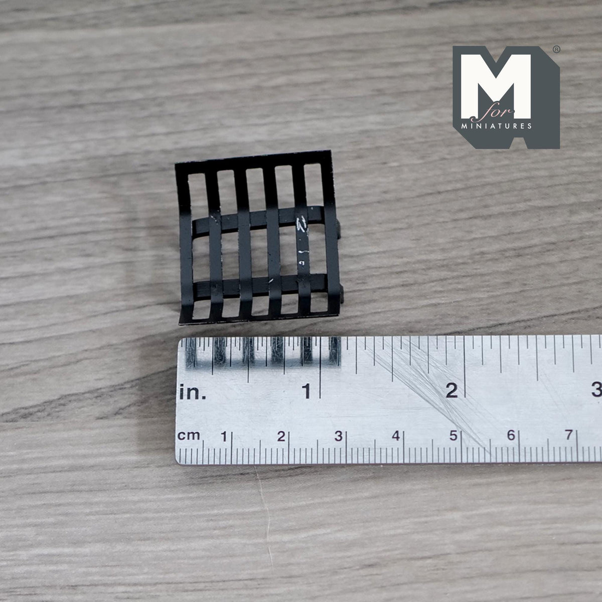 1:12 Scale Miniature Metal Fire Grate, 1-3/16 inch long, DIY Dollhouse Supply (black)