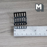 Miniature Metal Fire Grate 1:12 Scale Dollhouse Supplies Fireplace Grate Log Grate 1-3/16 inch long (black) - F019