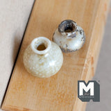 Dollhouse Supplies Globular Vase 1:12 Scale Miniature Ceramic Vase Set of 2 , 1 inch tall - B063