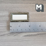 Dollhouse Silver Rectangular Mirror 1:12 Scale Miniature Ornate Vanity Mirror Makeup Mirror (plastic)  (rusted copper) - A094