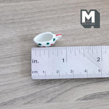 Dollhouse Supplies Cream Boat Milk Cup Milk Pot Sauce Pot 1:12 Scale Miniature Ceramic Sauce Pot (red) - A040