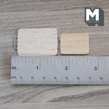 Dollhouse Supplies Kitchen Chop Board 1:12 Scale Miniature Cutting Board Prep Board Chopping Board Set of 2 (balsa wood) (beige) - E052
