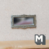 Dollhouse Supplies Rectangular Mirror 1:12 Scale Miniature Ornate Vanity Mirror Makeup Mirror   (rusted copper) - A094