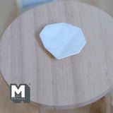 Miniature Large Size Serving Plate 1:12 Scale Dollhouse Supplies Tableware 1-5/16 inch long (white) - A077
