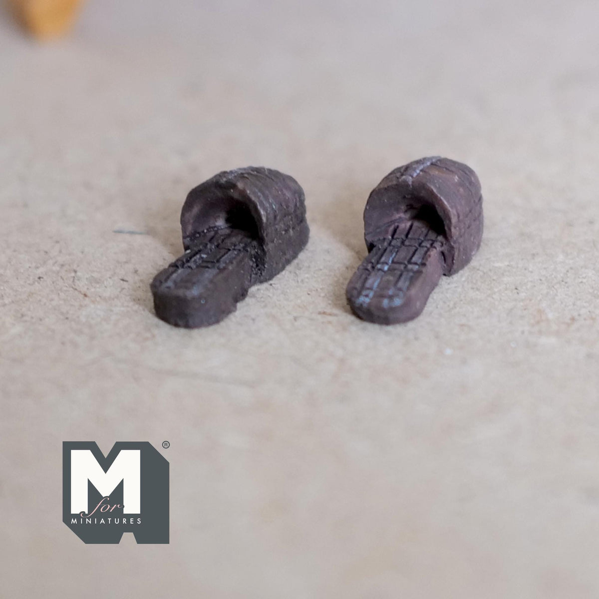 1:12 Scale Miniature Woven Strap Sandals, Pair, 13/16 inch long, DIY Dollhouse Supply