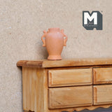 Miniature Clay Flower Vase 1:12 Scale Dollhouse Supplies Garden Pottery Planter 1-1/8 inch tall - B091