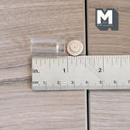 1/12スケール ミニチュア ガラス製スパイス瓶（コルク栓付き）、4個セット、高さ約2.7cm、ドールハウス用DIYパーツ